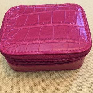 Rolfs leather zipper jewelry pouch VGUC/card slot